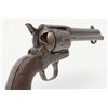 Image 9 : Interesting Colt Civilian Model SAA revolver,  .44-40 cal., 4-3/4” barrel with etched panel, blue  a