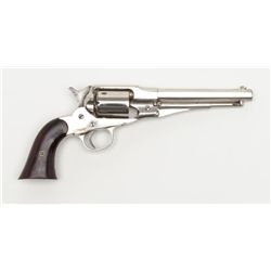 Remington New Model Police conversion to .38RF  cal., 5-1/2” barrel, nickel plated finish,  varnishe