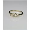 Image 1 : Dazzling Champagne Colored Diamond Ring with 3  round cut Diamonds center weighing approx. 0.70  car