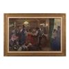 Image 1 : Original oil on board entitled “Back Room of Bar”  by Arthur D. Fuller, signed  lower center and  da