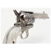 Image 10 : Period engraved Colt Civilian Model SAA revolver,  .45 cal., 4-3/4” barrel, nickel finish, pearl  gr