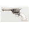 Image 2 : Period engraved Colt Civilian Model SAA revolver,  .45 cal., 4-3/4” barrel, nickel finish, pearl  gr