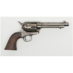 Colt U.S. Artillery Model SAA revolver, .45 cal.,  5-1/2” barrel, blue and case hardened finish, woo