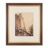 Image 1 : Sepia tone print from original photographic  negative showing famous peak probably in Yosemite  and