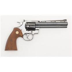 Colt Python double action, .357 Magnum caliber  revolver with factory 6” barrel and checkered  medal