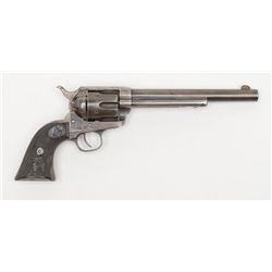 Colt SAA revolver, .44-40 cal., 7-1/2” barrel,  blue and case hardened finish, checkered hard  rubbe