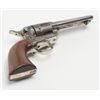 Image 8 : Colt Civilian Model SAA revolver, .45 cal., 4-3/4”  barrel, nickel finish, wood grips,  #105136 with