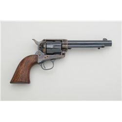 Colt SAA U.S. Artillery Model revolver, .45 cal.,  5-1/2” barrel, re-finished, wood grips, #133271,