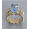 Image 1 : One exceptional cornflower blue emerald cut  sapphire weighing approx 7ct in a 14k setting and  4 pr