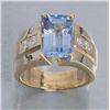 Image 2 : One exceptional cornflower blue emerald cut  sapphire weighing approx 7ct in a 14k setting and  4 pr