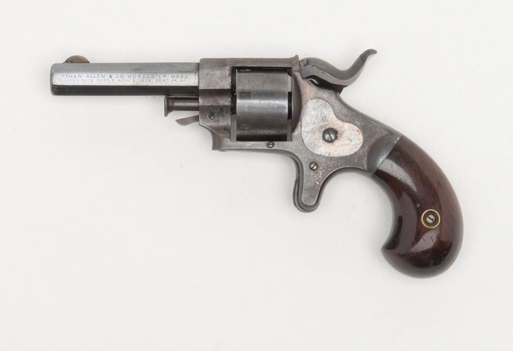 Ethan Allen & Co. side hammer revolver, .22 cal., 7-shot spur trigger ...