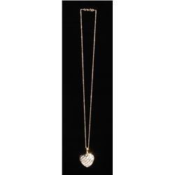 Exquisite 14 karat yellow gold ladies custom made  necklace channel set with over 72 baguette cut  d