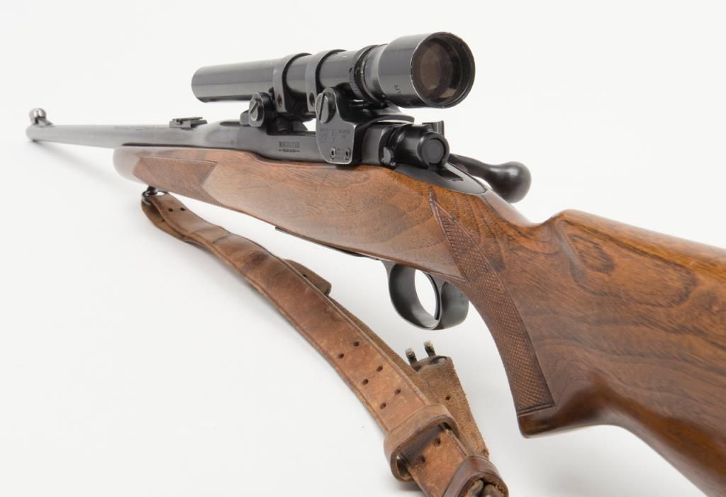 Winchester pre64 Model 70 bolt action rifle, .375 H & H Magnum cal