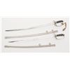 Image 3 : Lot of 2 U.S. swords and scabbards; first has no  maker mark, is approx. 36” overall with etched  bl