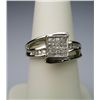 Image 2 : Dazzling Princess cut Diamond Ring with 25  invisible set and 8 round channel set Diamonds  with G-H