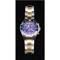 Invicta men's chronograph wristwatch,  model 5701,  Swiss movement, stainless with gold colored band