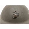 Image 3 : Lot of 3 U.S. helmets, 2 with covers, all 3 with  liners; 1 Marine Corps. from WWI-WWII.   Est.:   $