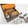 Image 2 : Military cook’s field mess kit in metal box with  extra utensils in cardboard box.    Est.:   $175-$