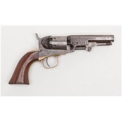 Colt Model 1849 Pocket Model percussion revolver,  .31 cal., 4” octagon barrel, blue and case  harde