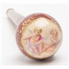 Image 2 : Hand painted porcelain cane top with cherubs.   Removable shaft not present. Probably French in  ori