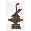 Image 2 : Bronze Cupid on stone base; French artist’s name;  made in the last 30 years, used for card holder b