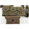 Image 2 : Lot consisting of U.S. clip pouch with harness and  first aid kit with box of battle dressing marked
