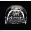 Image 3 : Lead crystal and hand cut inkwell with silver  plated top and rest for pen. Circa 19th century  Est.
