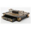 Image 3 : Interesting lacquer and Pearl shell inlaid inkwell  and pen stand with drawer probably Japanese or