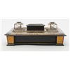 Image 5 : Interesting lacquer and Pearl shell inlaid inkwell  and pen stand with drawer probably Japanese or