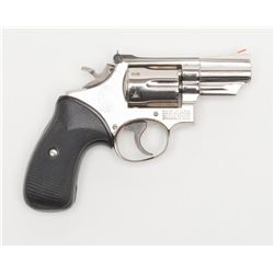 Smith & Wesson Model 19-3 DA revolver, .357 Magnum  cal., 2-1/2” barrel, nickel finish, checkered  h