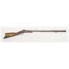 Image 1 : Interesting percussion half stock plains rifle  utilizing early Golden age barrel, patch box and  bu