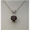 Image 1 : Lovely Heart shaped Red Rhodolite Garnet and Fine  Diamond Pendant with Rhodolite Garnet accented  w