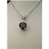 Image 3 : Lovely Heart shaped Red Rhodolite Garnet and Fine  Diamond Pendant with Rhodolite Garnet accented  w