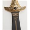 Image 17 : Egyptian-style dagger on plaque and 4 “fantasy”  swords.  Cost consignor over $500.    Est.:   $100-