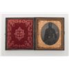 Image 5 : Lot of 3 Civil War era images, each in a case; the  first being of a soldier in patriotic case with