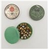 Image 5 : Misc. small lot of collectibles including 3 cap  tins, a .52 Sharps paper cartridge, a .58 Musket  p