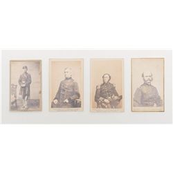 Lot of 4 Civil War CDVs including Generals  Anderson and Burnside, Commander DuPont  (all in  very g