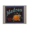 Image 2 : Lot of 3 framed 1930’s-1940’s original color  orange crate labels; Linen, Tweed and Madras  brands;