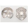 Image 1 : Lot of two badges including a U.S. Marshal shield  type badge marked “Sterling” on reverse and a  De