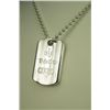 Image 2 : Authentic ‘TIFFANY & CO Established 1837’ Sterling  Silver I.D. Tag Necklace with 24” Beaded Chain.