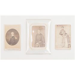 Lot of 3 Civil War CDVs, 1 of Major General  Phillip Kearney (K.I.A. Battle of Chantilly), 1 of  ano