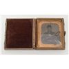 Image 5 : Lot of 5 Civil War era images including 3 tintypes  (2 in cases, 1 in its gold colored frame only)