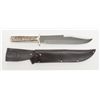 Image 2 : Modern Linder Bowie knife, made in Germany,  approx. 15” overall with a 10” blade and stag  grip; in