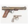Image 1 : Lot consisting of a Benjamin pump action pellet  pistol, brass construction, working at time of  des