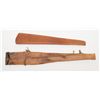 Image 2 : Lot of 5 misc. leather rifle scabbards ranging  from fair to very good condition.   Est.:   $50-$100