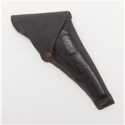 Scarce Civil War handmade flap holster for  percussion Manhattan pistol with 4” barrel. The  button