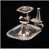 Image 3 : Small size silver plated candle holder with  removable cone for quenching flame. Unmarked 1820s  to