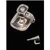 Image 4 : Small size silver plated candle holder with  removable cone for quenching flame. Unmarked 1820s  to