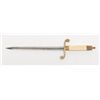 Image 3 : Unidentified naval style dirk or dagger with  Marine ivory grips and triangular blade with brass  an