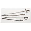 Image 3 : Lot of 2 swords/scabbards consisting of a  semi-curved blade by Eyersbepo & Co., Solingen  with meta